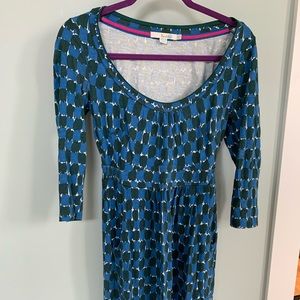 Boden size 2R blue and green checked dress